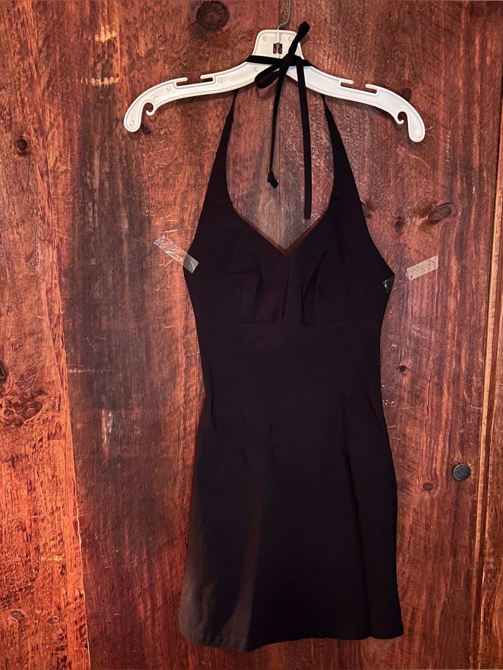 Forever 21 Black Halter Mini Dress